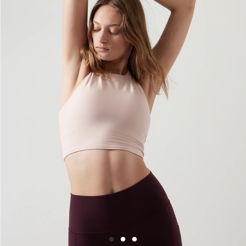 Athleta Workout Racerback Light Pink Conscious Crop Top